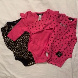 3 Bebe long sleeve onesies